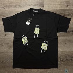 Vintage Givenchy Black Yellow Lock Shirt Size XL 