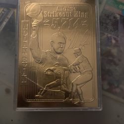23 K Gold Nolan Ryan Card 