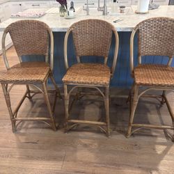 3 Nice Counter bar Stools. Pottery Barn