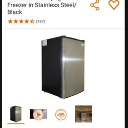 SPT 3.0 cu. ft. Upright Freezer in Stainless Steel/Black