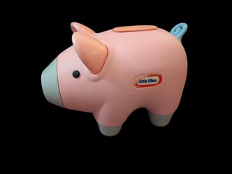 VINTAGE LITTLE TIKES PINK PIGGY BANK