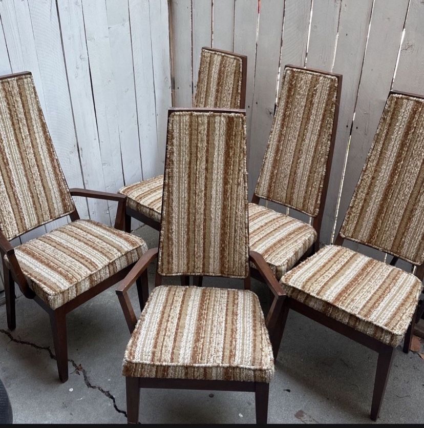 Vintage Mid-Century Modern Dining Chairs (Set of 5)
