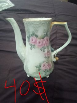 Hand painted porcelain tea pot
