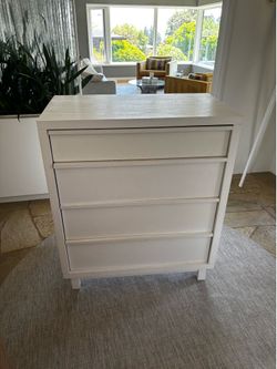 Solid white dresser