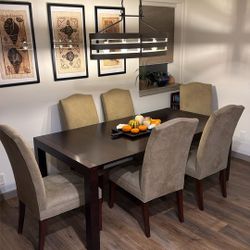 Six High-back Dining Chairs 