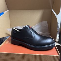 Camper Dean Black Leather Shoes for Men. Size 9.5