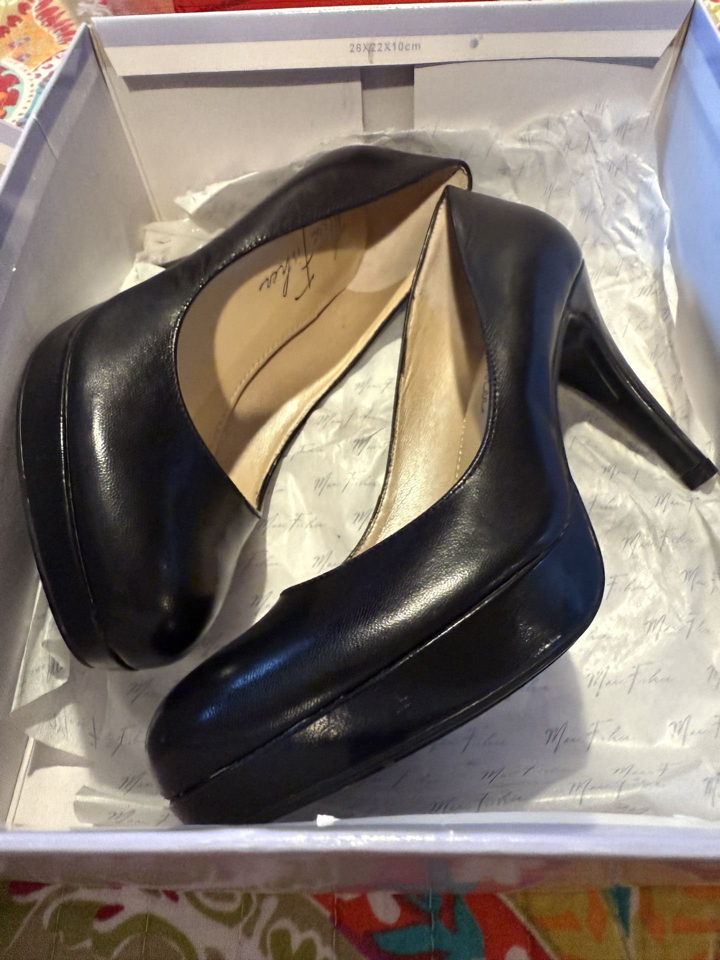 Black Leather Heels