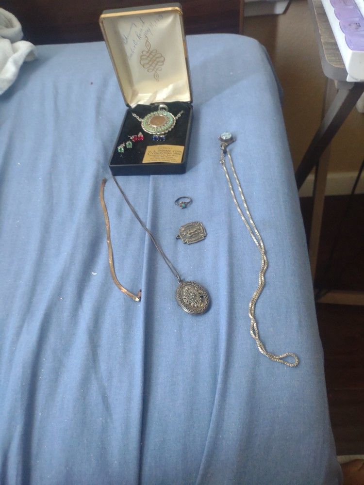 All Sterling Silver Except The Medallion 