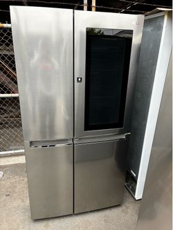 Gray LG refrigerator