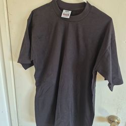 PRO CLUB BLACK 12 TOTAL PC MAN'S HEAVYWEIGHT COTTON SHORT SLEEVE T SHIRT SIZE L