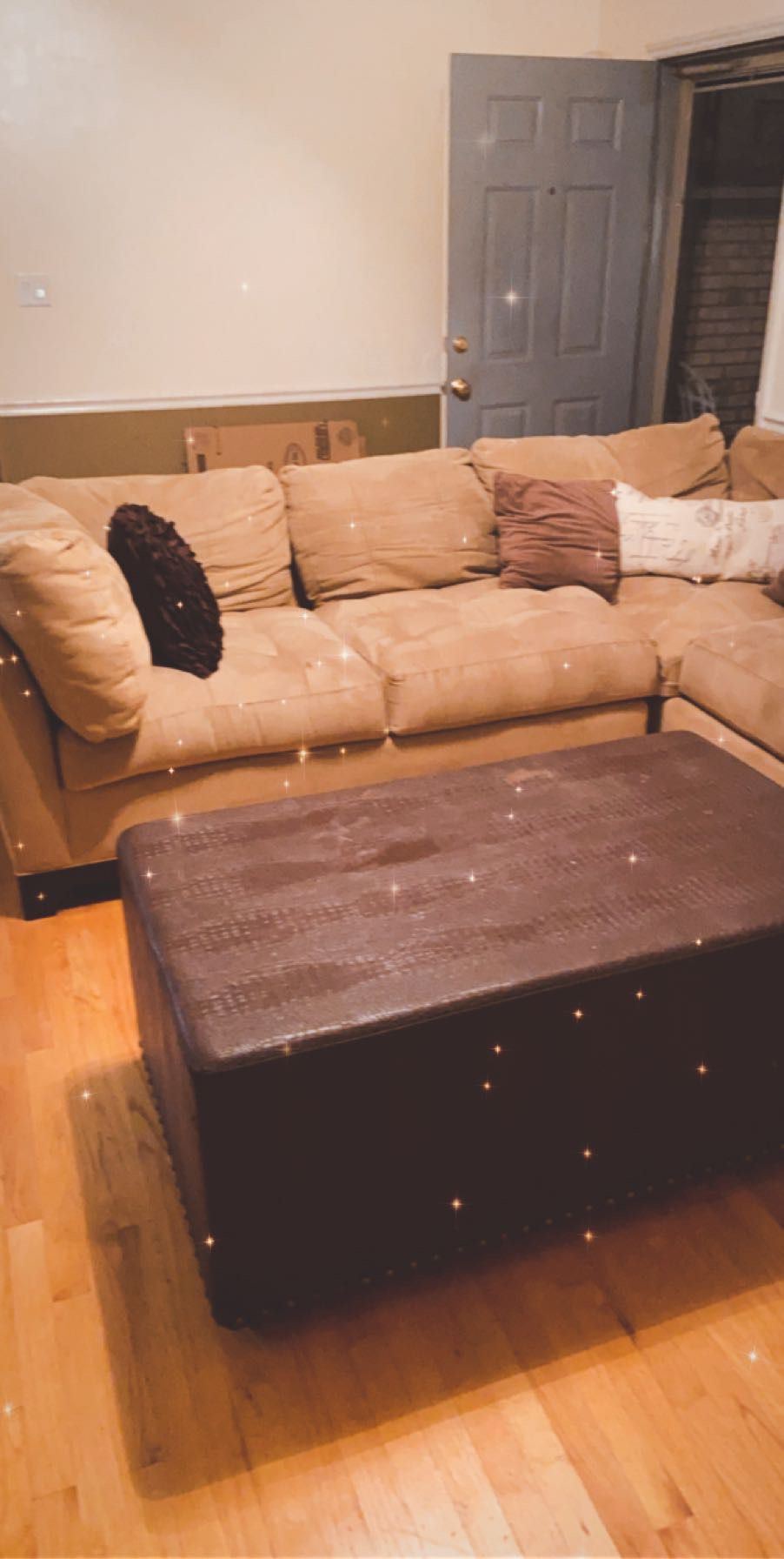 Couch sectional with bench