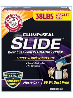 🔥Brand new🔥 Arm & Hammer Slide Clumping Cat Litter, Non-Stop Odor Control, 14lb