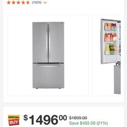 LG Scratch And Dent 33” Inch French Refrigerator 