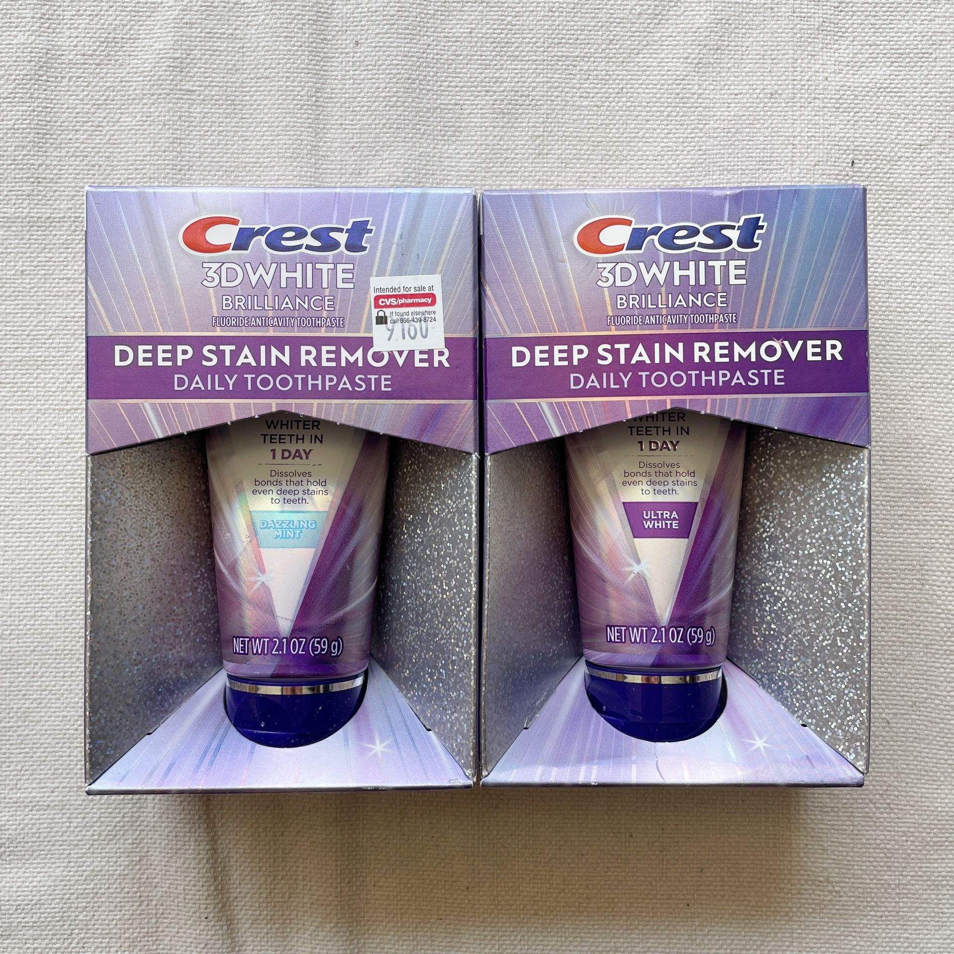 Crest 3DWhite Brilliance Deep Stain Remover Ultra White Toothpaste