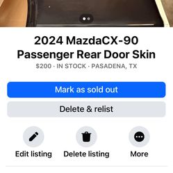 Mazda CX90 Door Skin New Passenger Rear Door