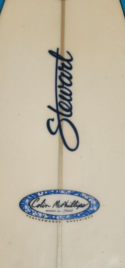 9 Ft 8 In Stuart Colin McPhillips Nose Rider Surfboard