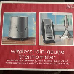 WIRELESS RAIN GAUGE & THERMOMETER 