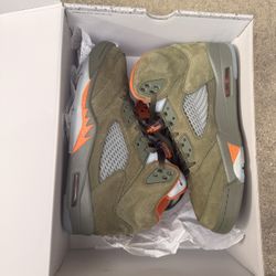 Jordan 5 Green Olive