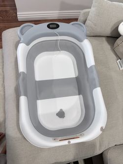 Foldable Baby Bathtub with Temperature Display