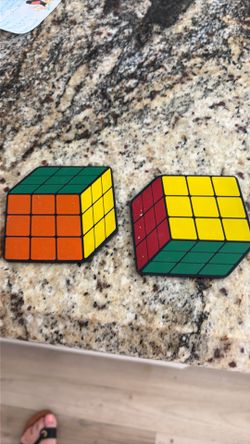 2 rubiks cube coasters