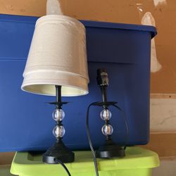 2 - Small 1 Foot Lamp With Shades