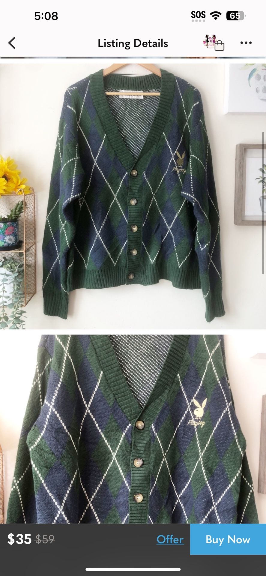 Playboy Unisex Boyfriend Grandpa Cardigan School