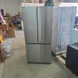 SAMSUNG-RF18A5101SR/AA, 17.5 Cu,ft - 3 Door French Door Counter Depth Smart Refrigerator With Twin Cooling Plus 