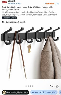 Coat Rack Wall Mount Heavy Duty