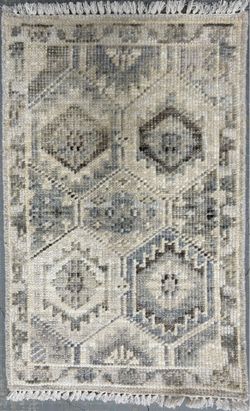2x3 Hand-Knotted Kazak Oriental