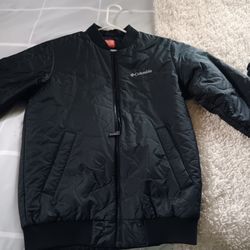 Mens Small Black Columbia Bomber Jacket 