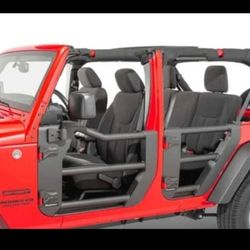 Quadratec Tube Doors Front & Rear Tube Doors for  07-18 Jeep Wrangler JK Unlimited 4-Door