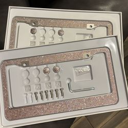 2- New Stainless Steel License Plate Frames & Accessories