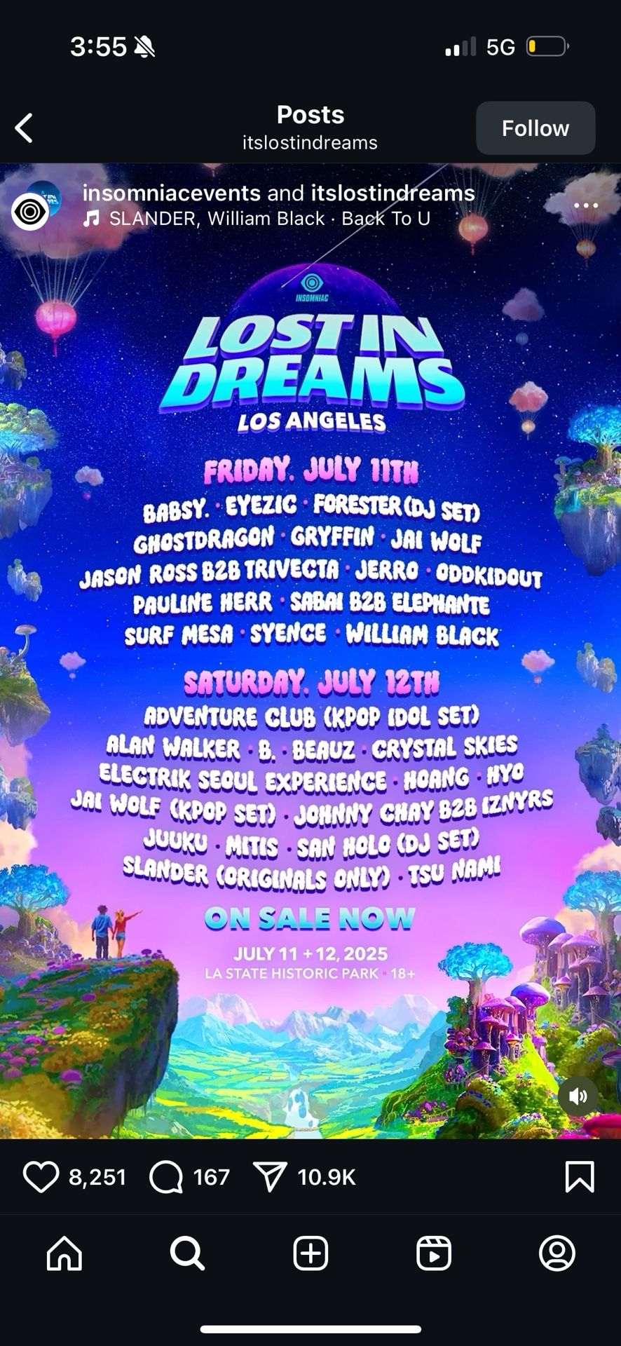 Lost In Dreams Ticket