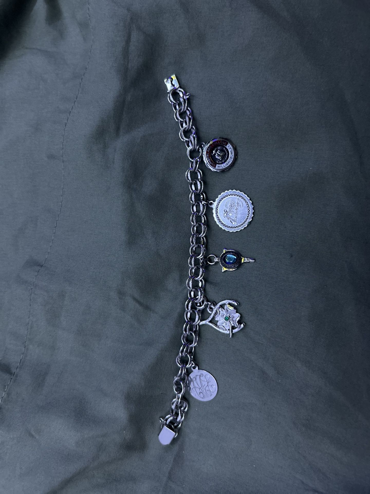 Sterling Silver Bracelet With Charms