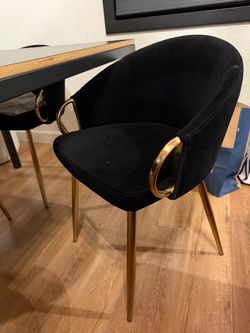 Dinning chairs - Black and Gold