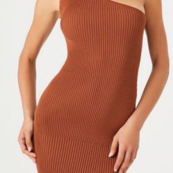 Forever 21, One Shoulder Ribbed Dress 