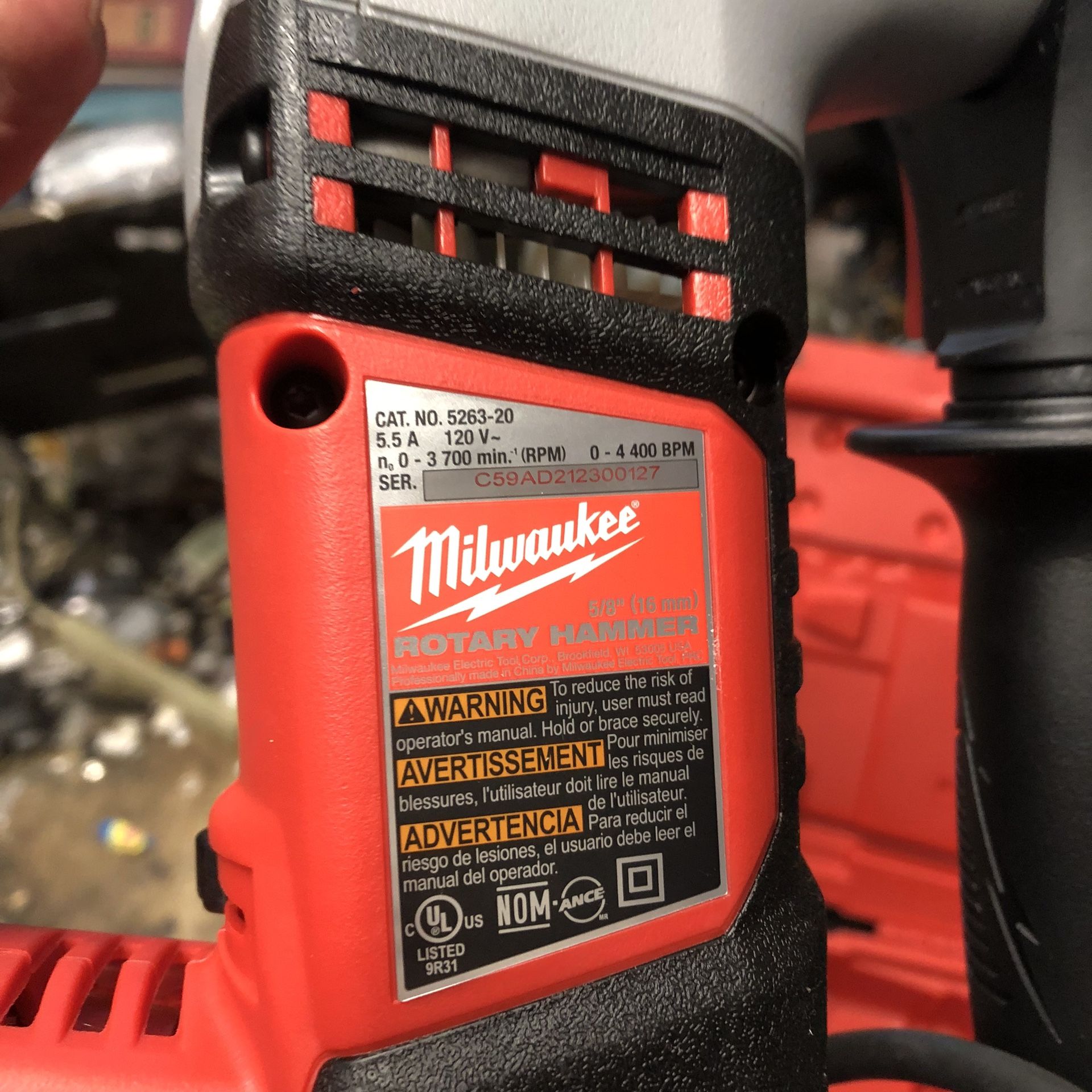 Milwaukee. 5263-20 Rotary Hammer Drill 