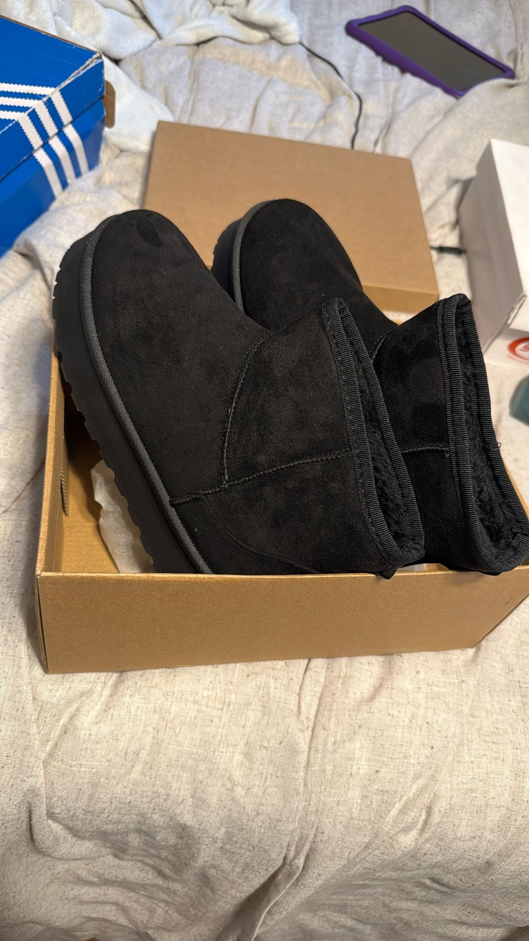 Platform Black Boots 8