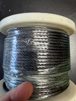 T316 Stainless Steel black 300 ft Wire Rope Cable 3/16 Inch