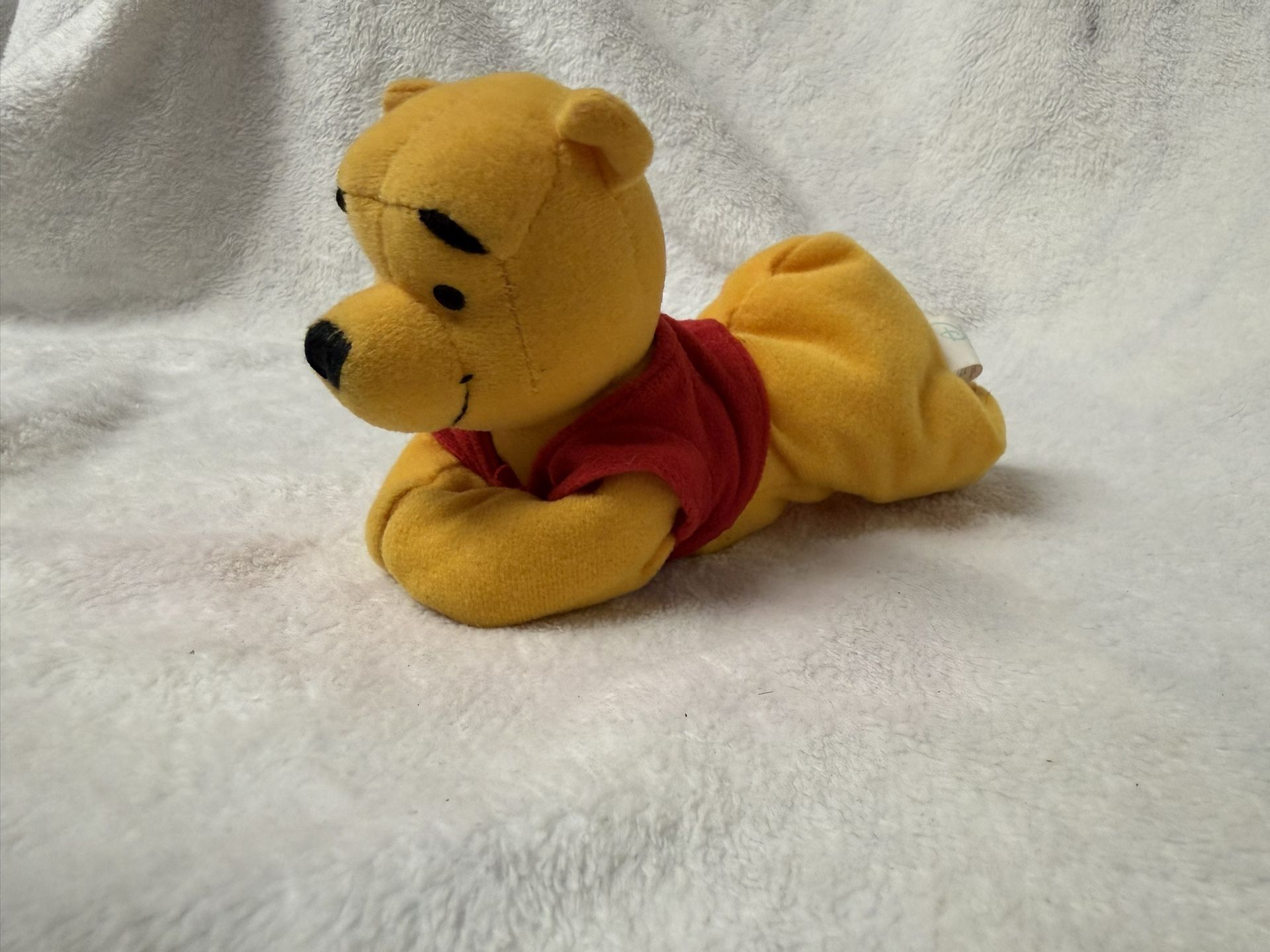 Disney Baby Winnie the Pooh Lying Lounging Plush Rattle Toy