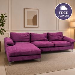 New! Modern Purple Sectional Couch (FREE DELIVERY)