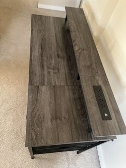 Grey Desk With drawers