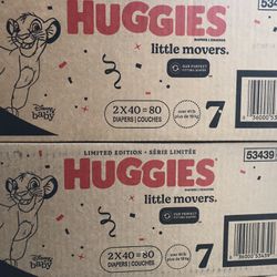 Huggies Little Movers Size 7/80 Diapers 