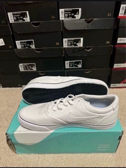 Nike Chron 2 Canvas SB Triple White Skate DM3494-102 Size 10 Brand New