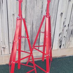 (SET 2 )Under Hoist Tripod Stand, Jack Stands 2 Ton High Lift Jack Stand Reach Under Hoist Stand, Heavy Duty Steel Under Hoist Jack Stand