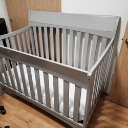 Gray Baby Crib 