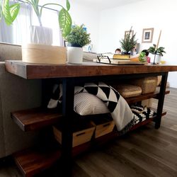Open Console Wood Table