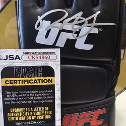Demetrious "Mighty Mouse" Johnson SIGNED (JSA COA) UFC Glove autographed MMA