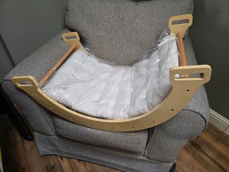 2-in-1 Arch Rocker with Soft Cushion Double-Sided Climbing Arch for Toddlers