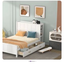 Brand New Full size bed frame with storage